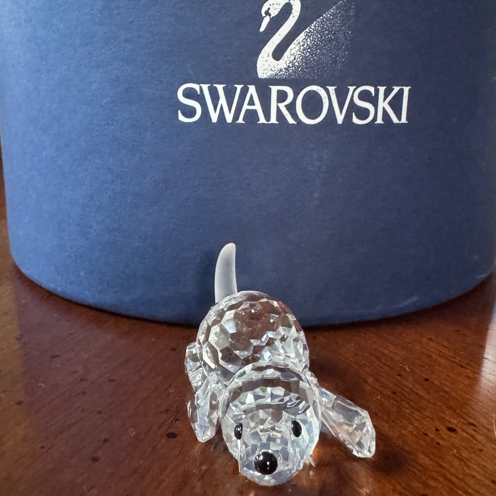 Swarovski Crystal Playing Beagle Dog Figurine